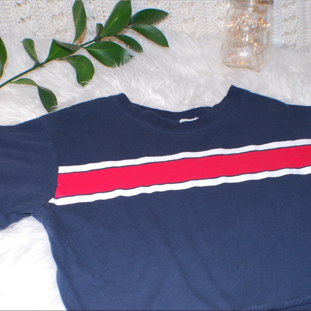Garage RED stripe NAVY shirt